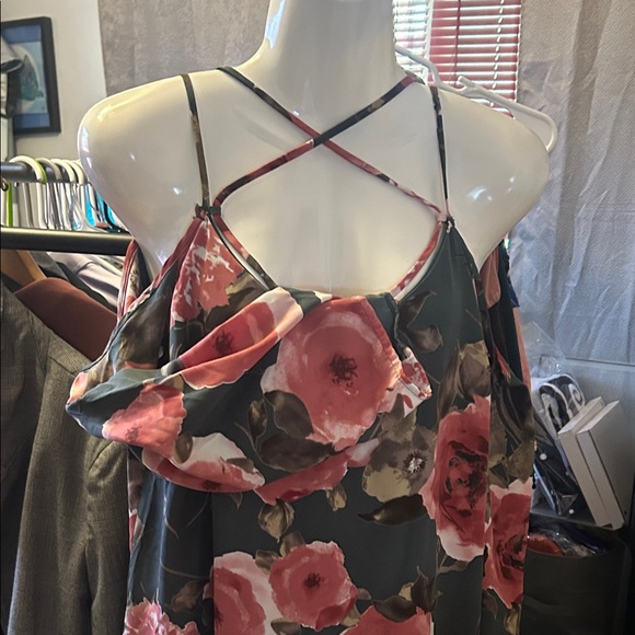 Floral Strappy Women Tunic L/S - Picture 3 of 7